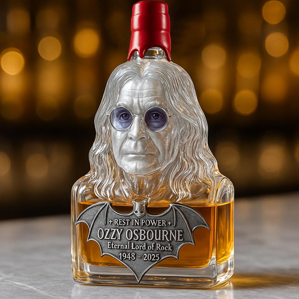 Immortalisé dans le verre — bouteille de whisky en hommage à Ozzy Osbourne