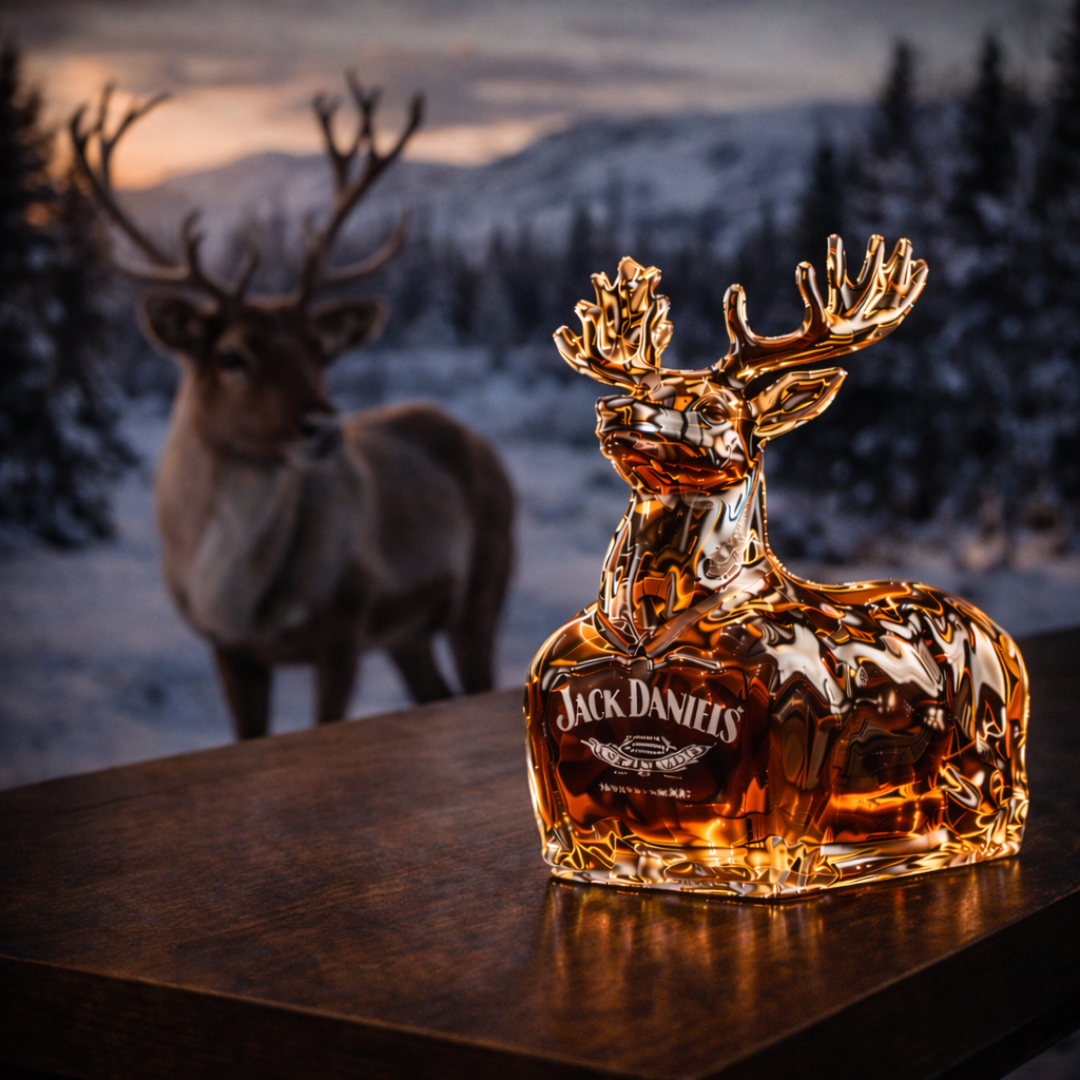 Bouteille de whisky Jack Daniel's - Édition Bonhomme de neige