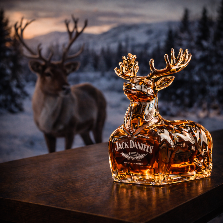 Bouteille de whisky Jack Daniel's - Édition Bonhomme de neige