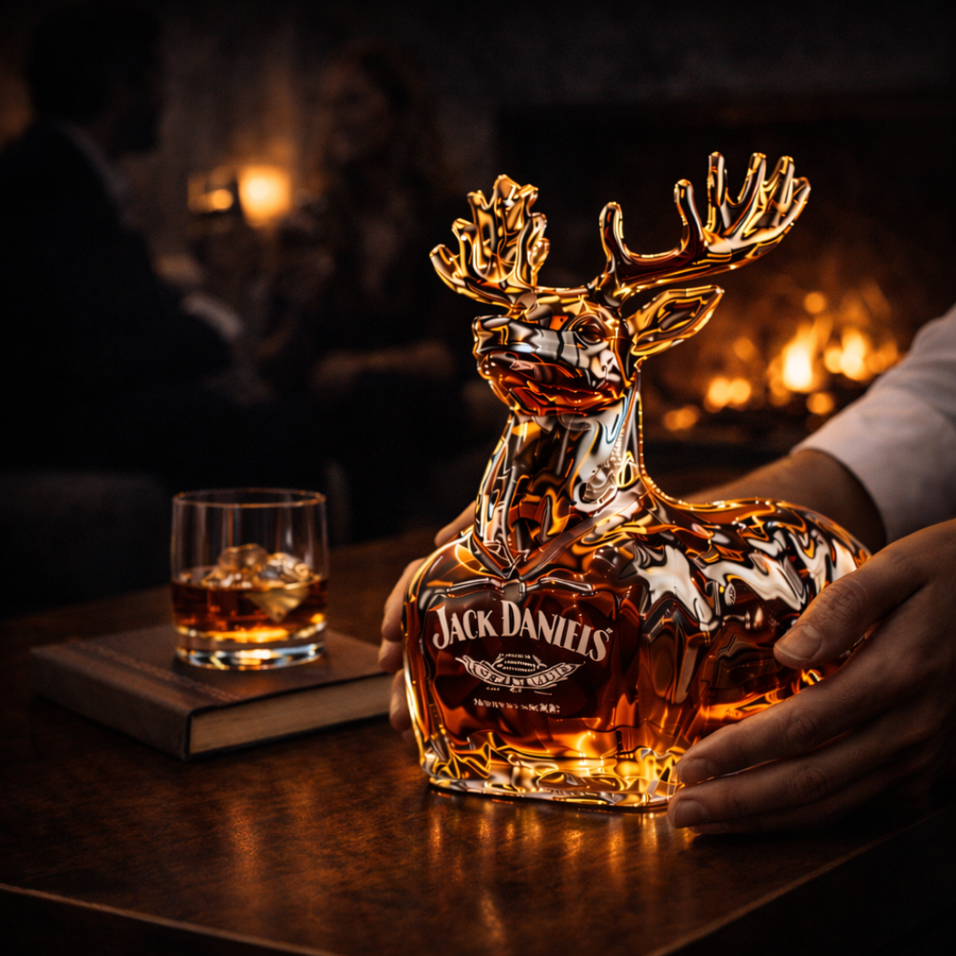 Bouteille de whisky Jack Daniel's - Édition Bonhomme de neige
