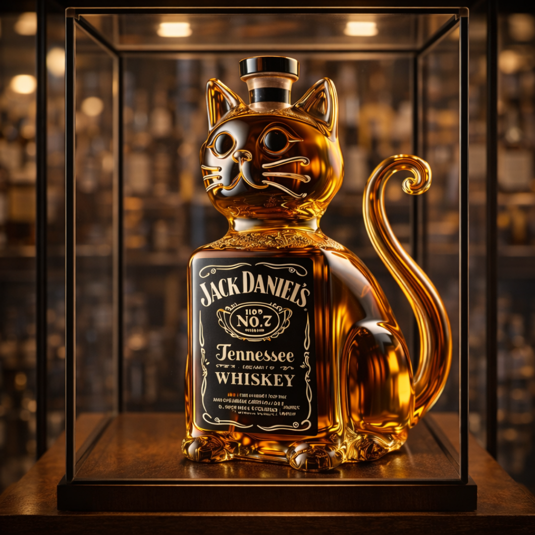 Bouteille de whisky - Édition Chat