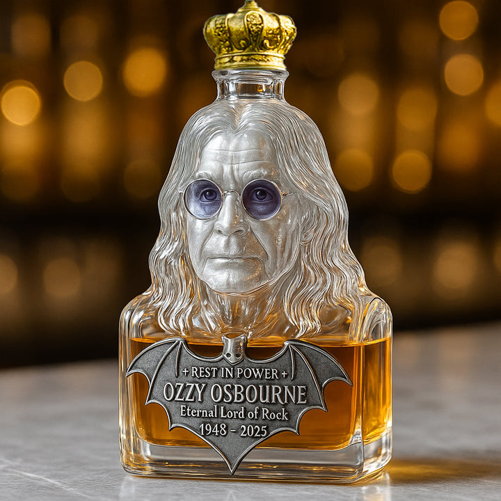 Immortalisé dans le verre — bouteille de whisky en hommage à Ozzy Osbourne