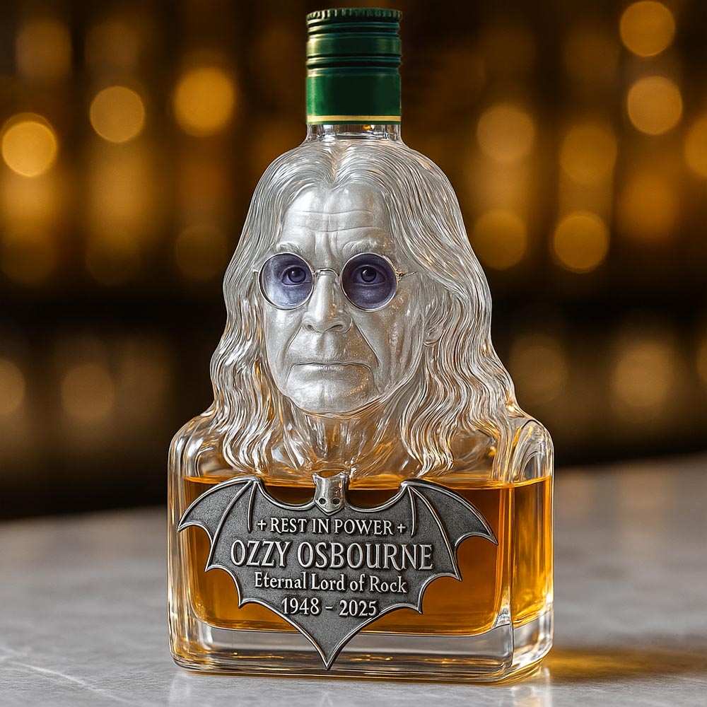 Immortalisé dans le verre — bouteille de whisky en hommage à Ozzy Osbourne