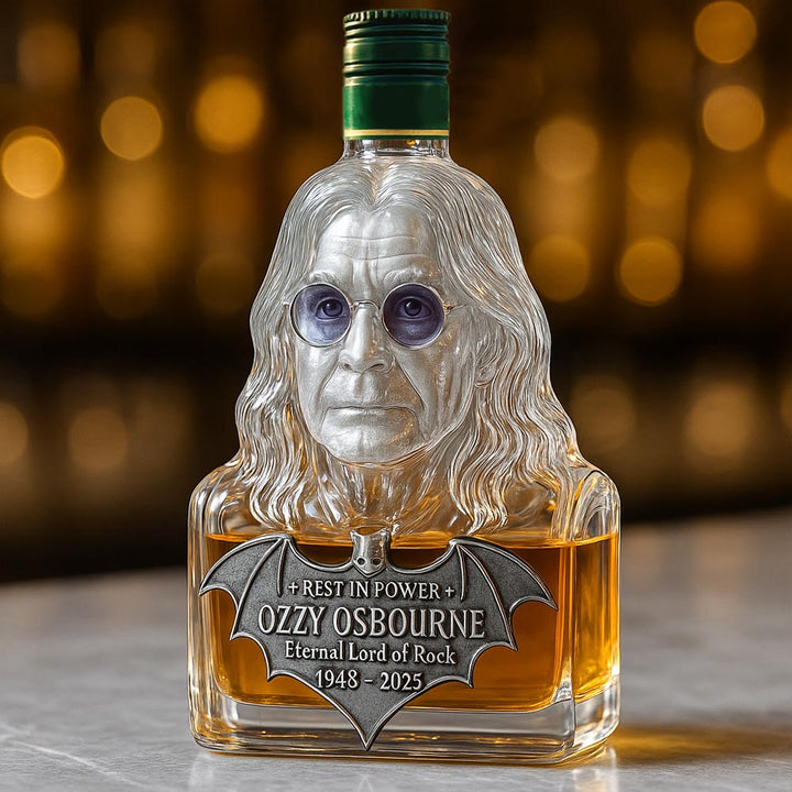Immortalisé dans le verre — bouteille de whisky en hommage à Ozzy Osbourne